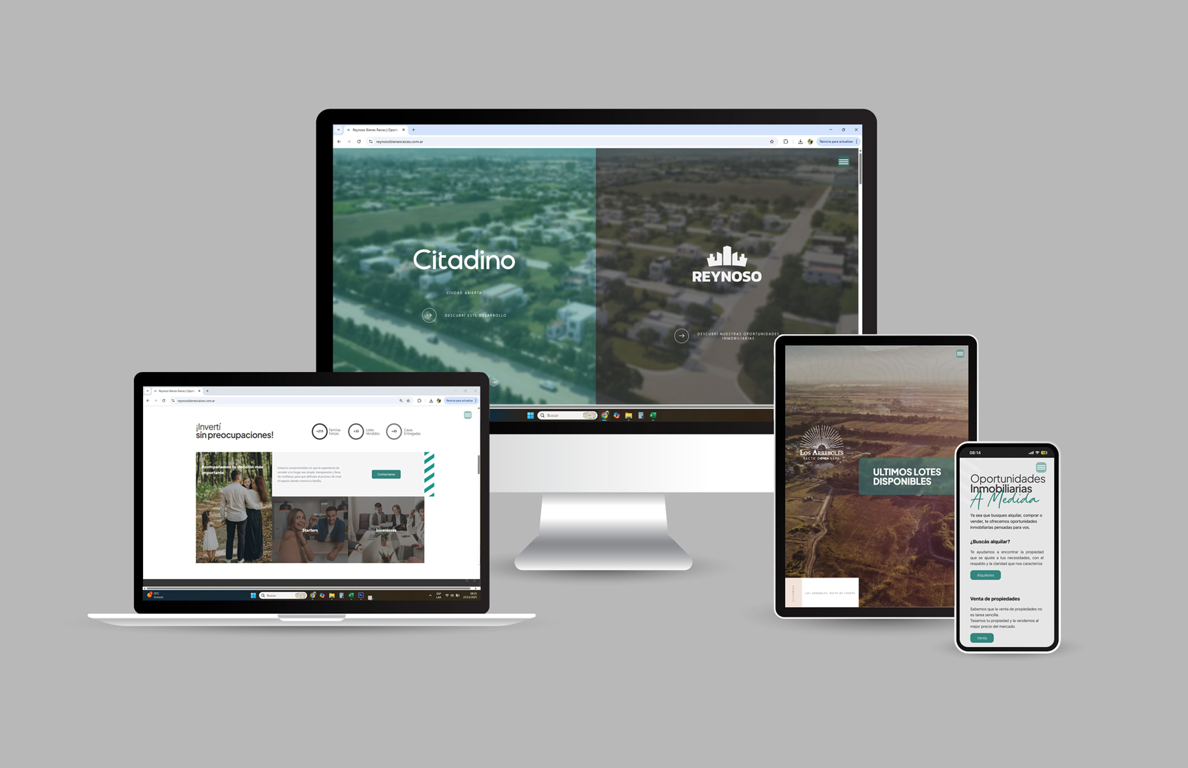 Reynoso Bienes Raices mock background